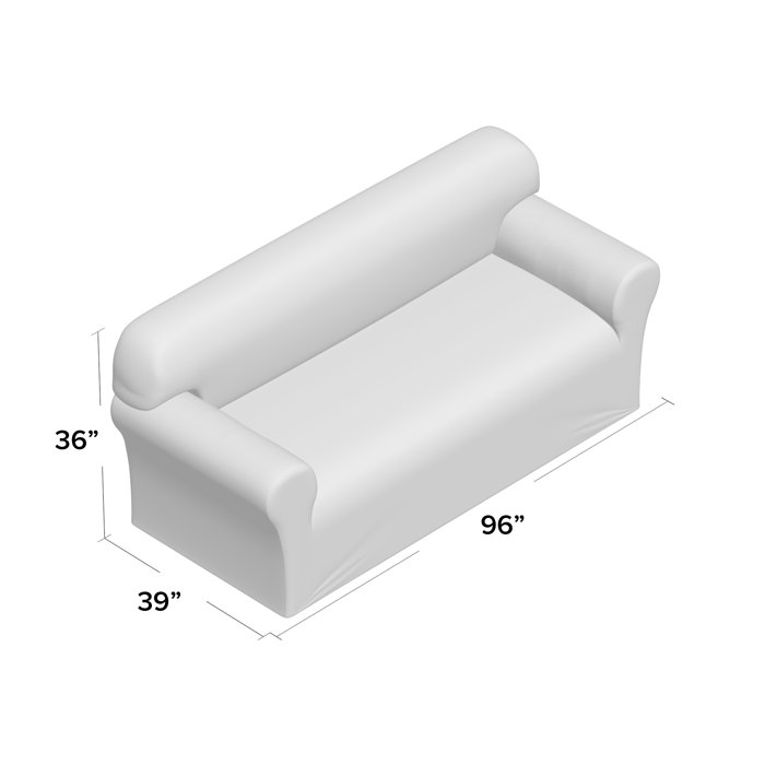 Ebern Designs Box Cushion Sofa Slipcover & Reviews Wayfair